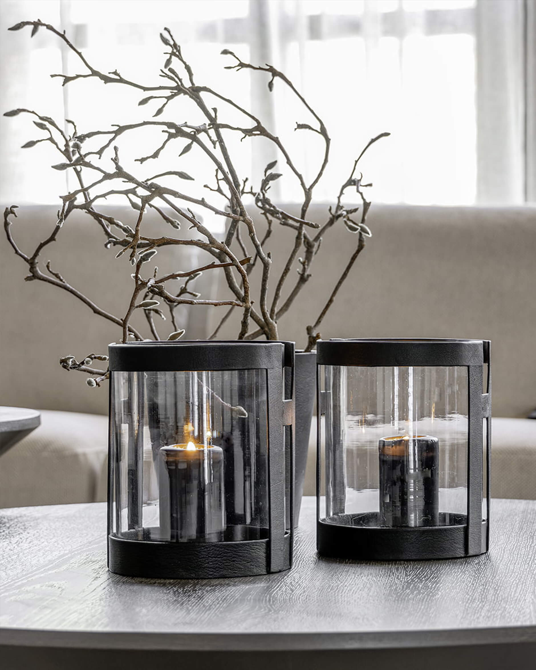 Santino ljuslykta svart