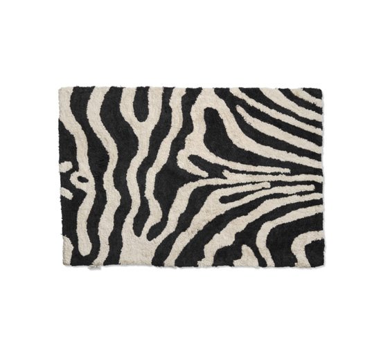 null - Zebra badkamerkleed taupe/wit
