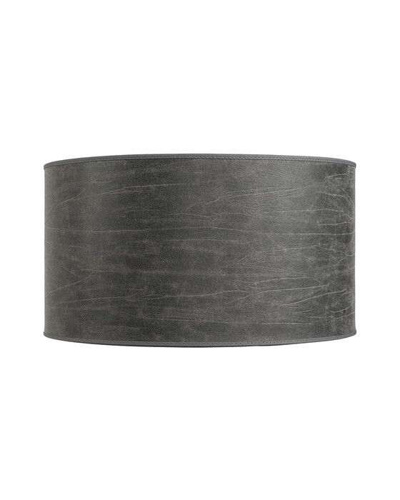 Cylinder lampskärm leather grey