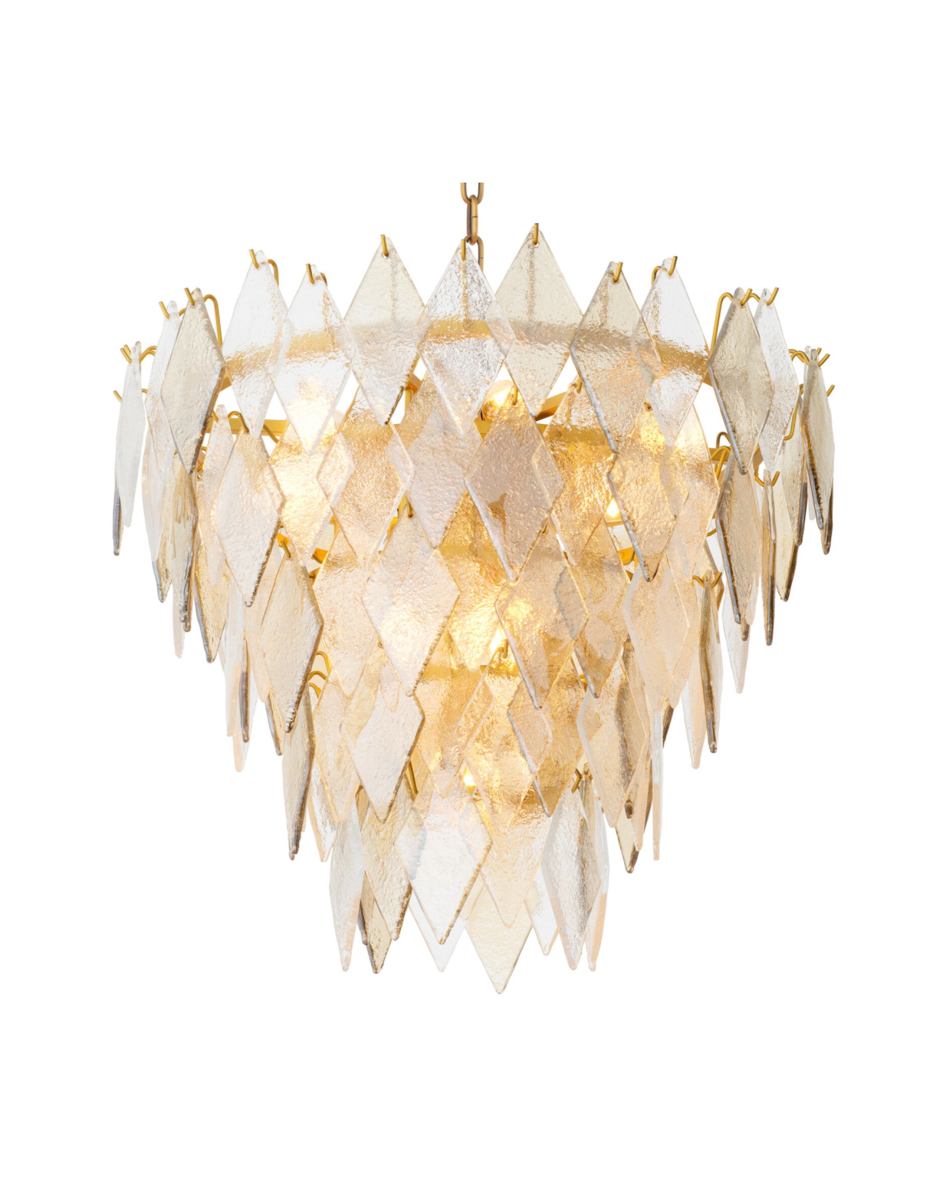 Rhombus takkrona antik mässing S