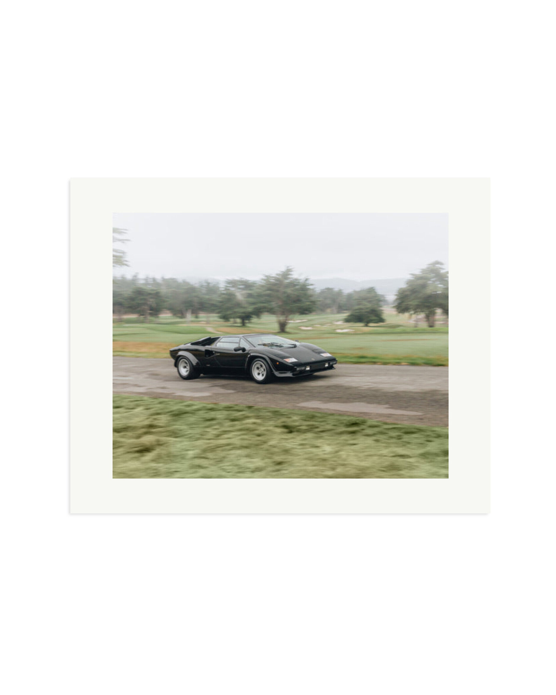 Black Lamborghini Countach Print Only / XL