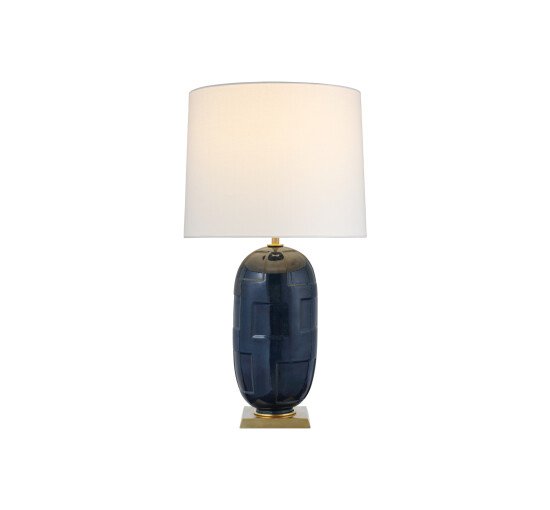 Mixed Blue Brown - Incasso Table Lamp White Large