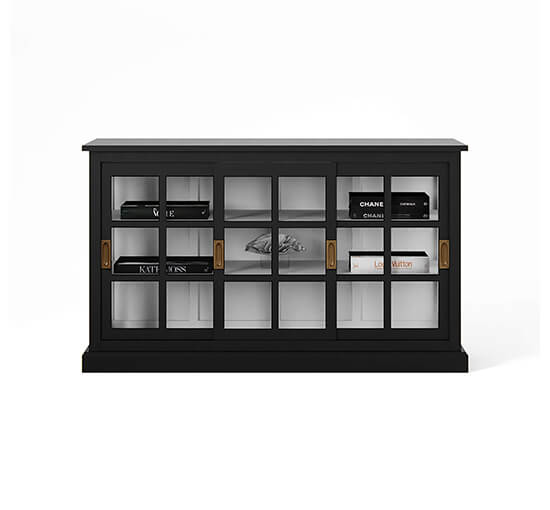 Seethrough Cabinets Modern Black / Classic White