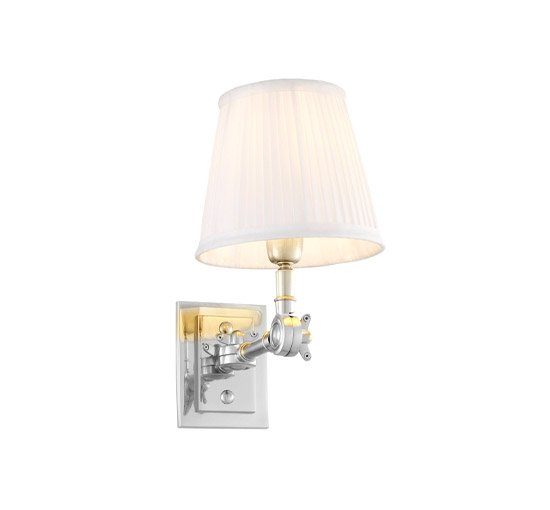 null - Wentworth Wall Lamp, nickel/white
