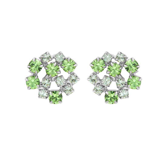 Kassandra örhängen green combo rhodium