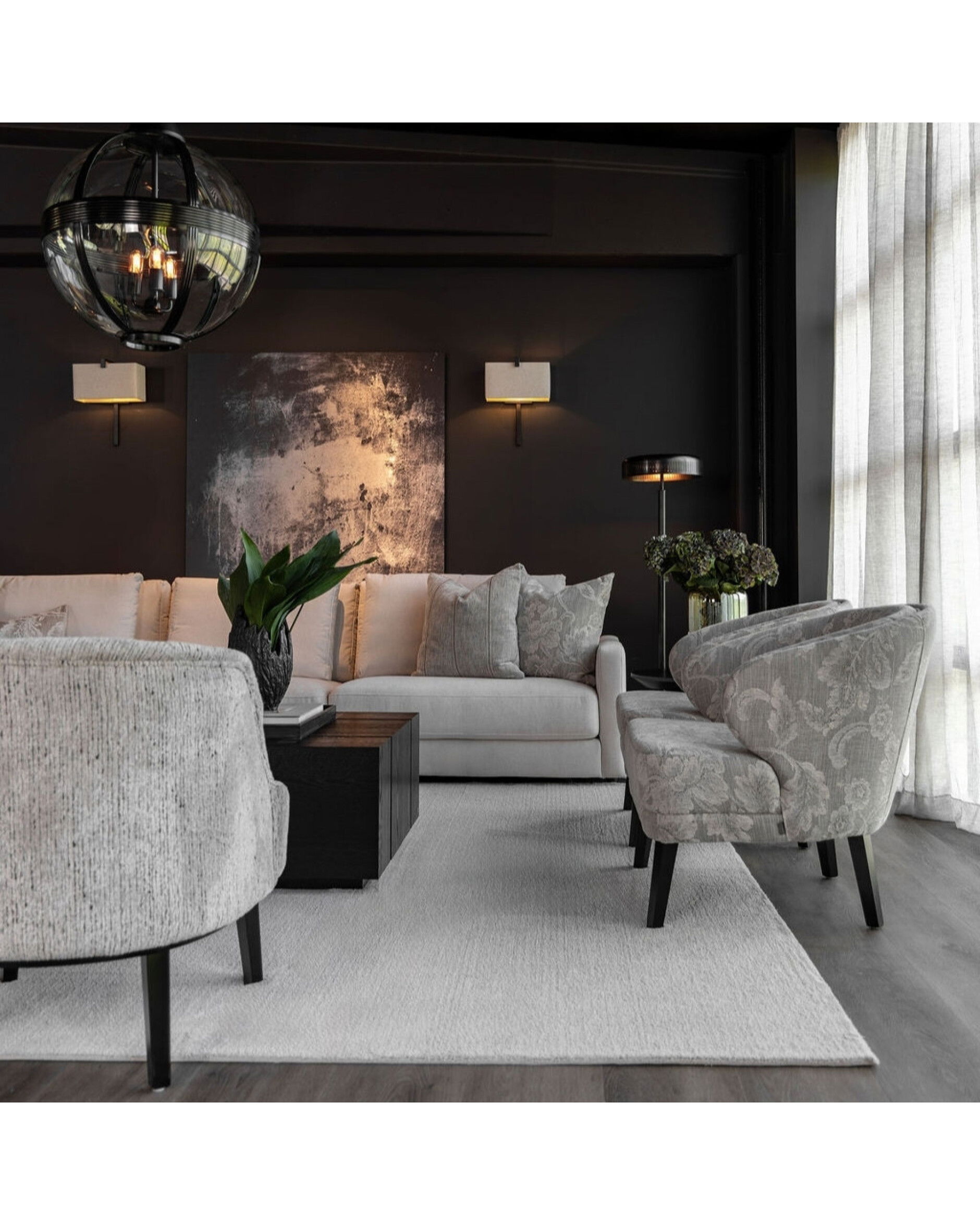 Serena stribet pudebetræk oyster