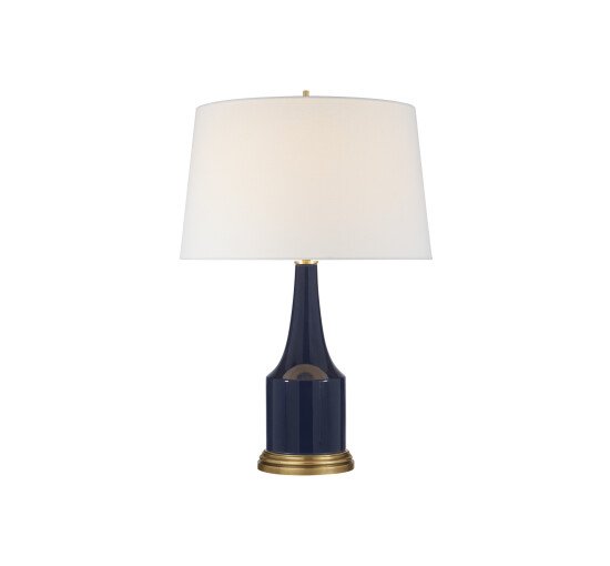 null - Sawyer Table Lamp Midnight Blue Porcelain