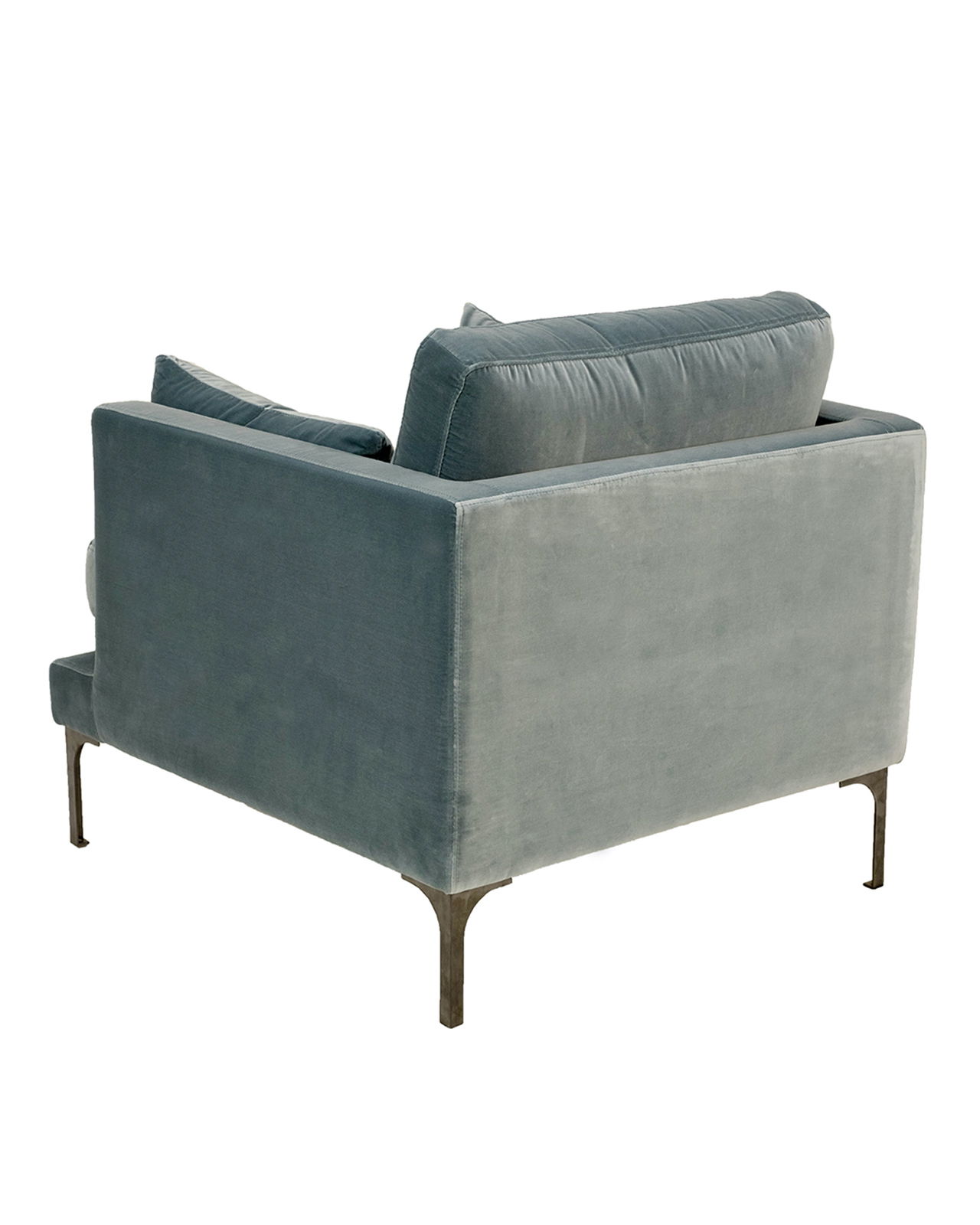 Bonham fåtölj artic blue/mässing