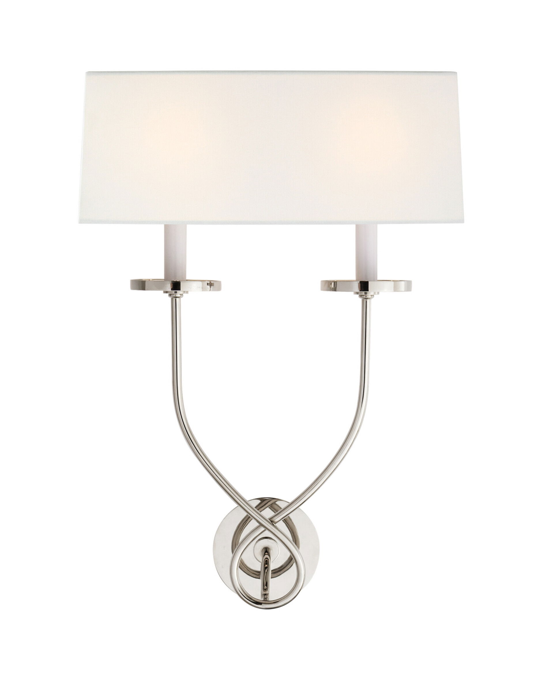 Symmetric Twist vägglampa dubbel nickel