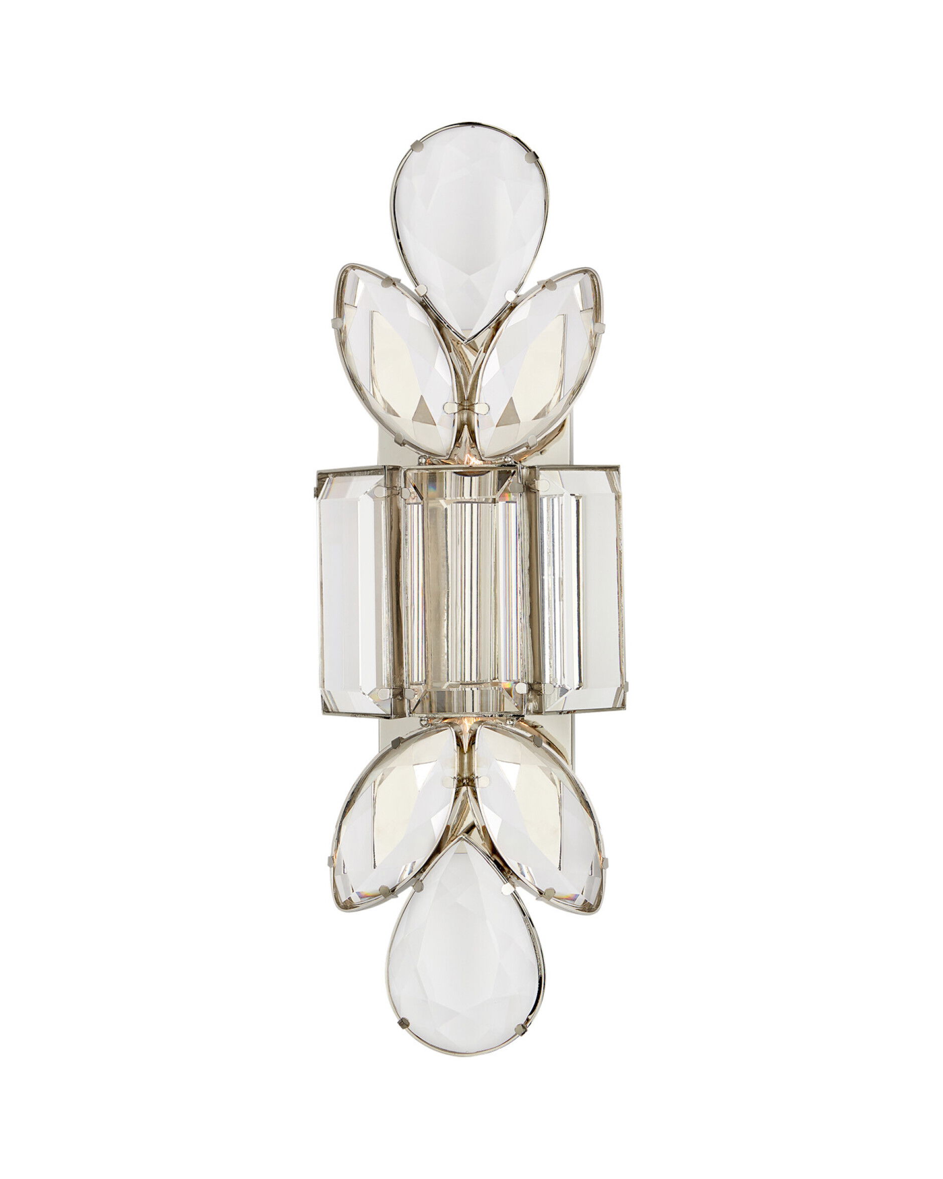 Lloyd Jeweled vägglampa nickel L