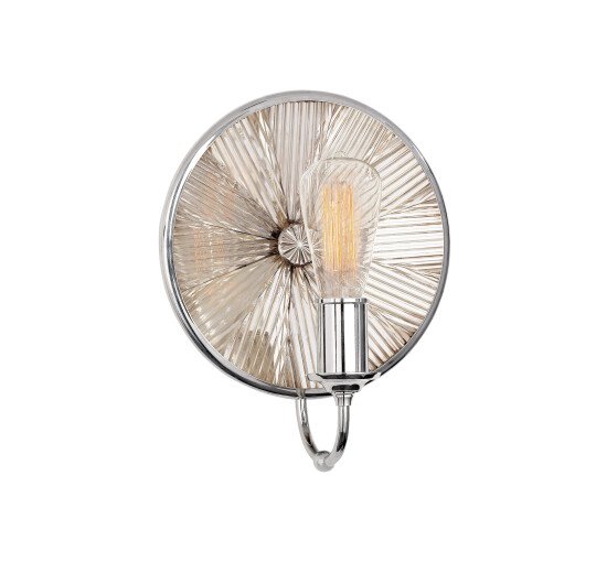 Polished Nickel - Rivington Round Sconce Natural Brass