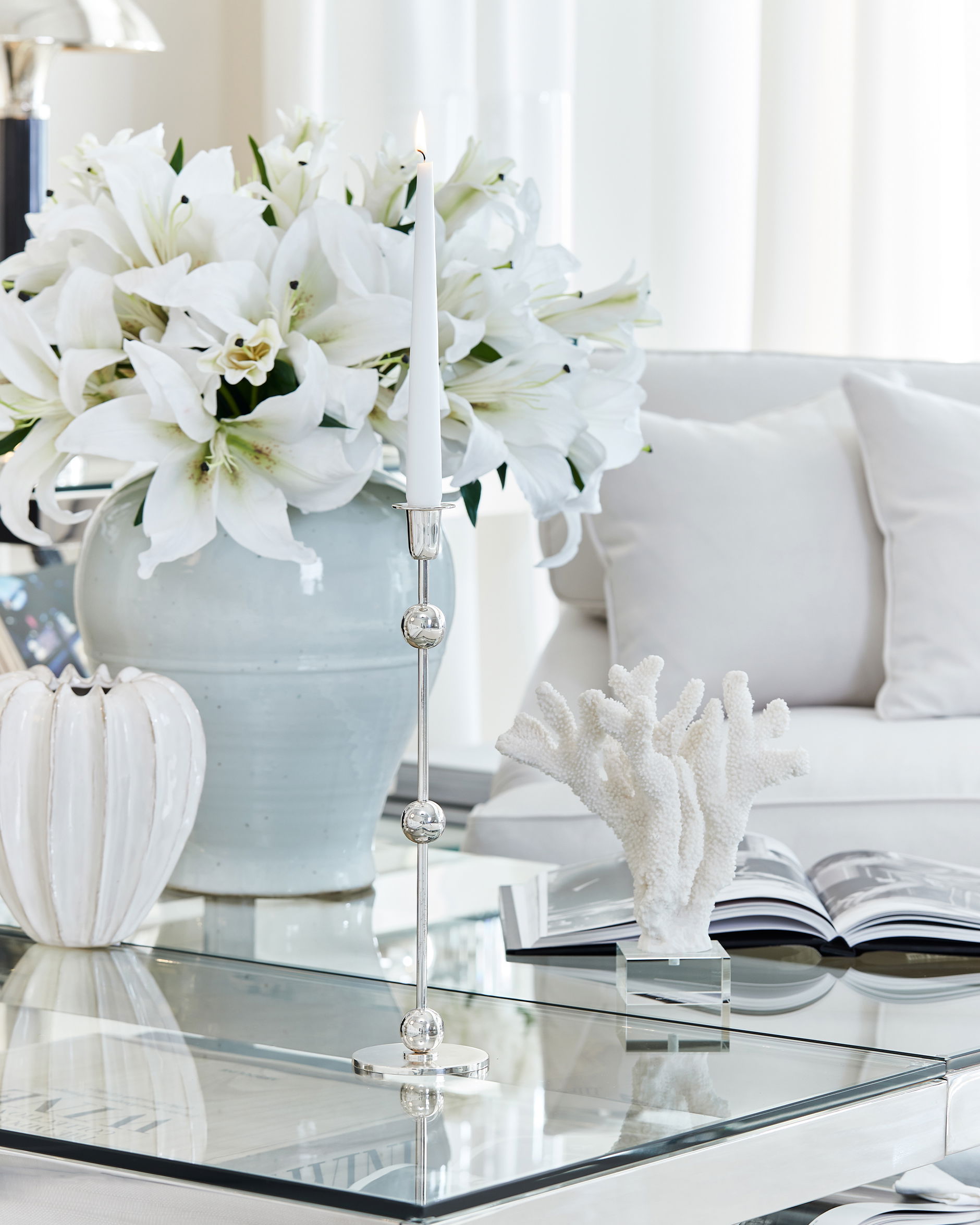 Juliette ljusstake silver L