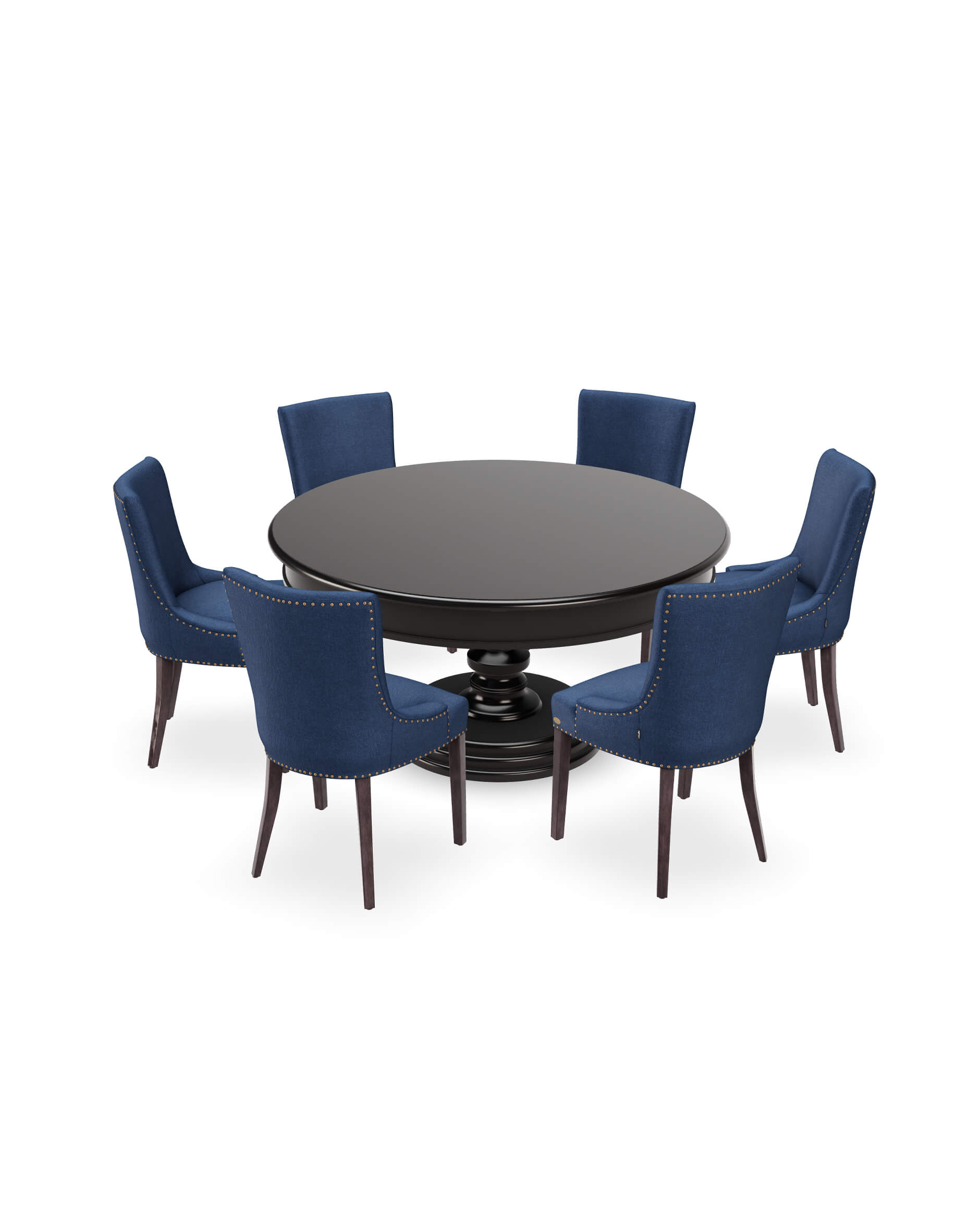 Cardiff matbord med Hudson matstol indigo