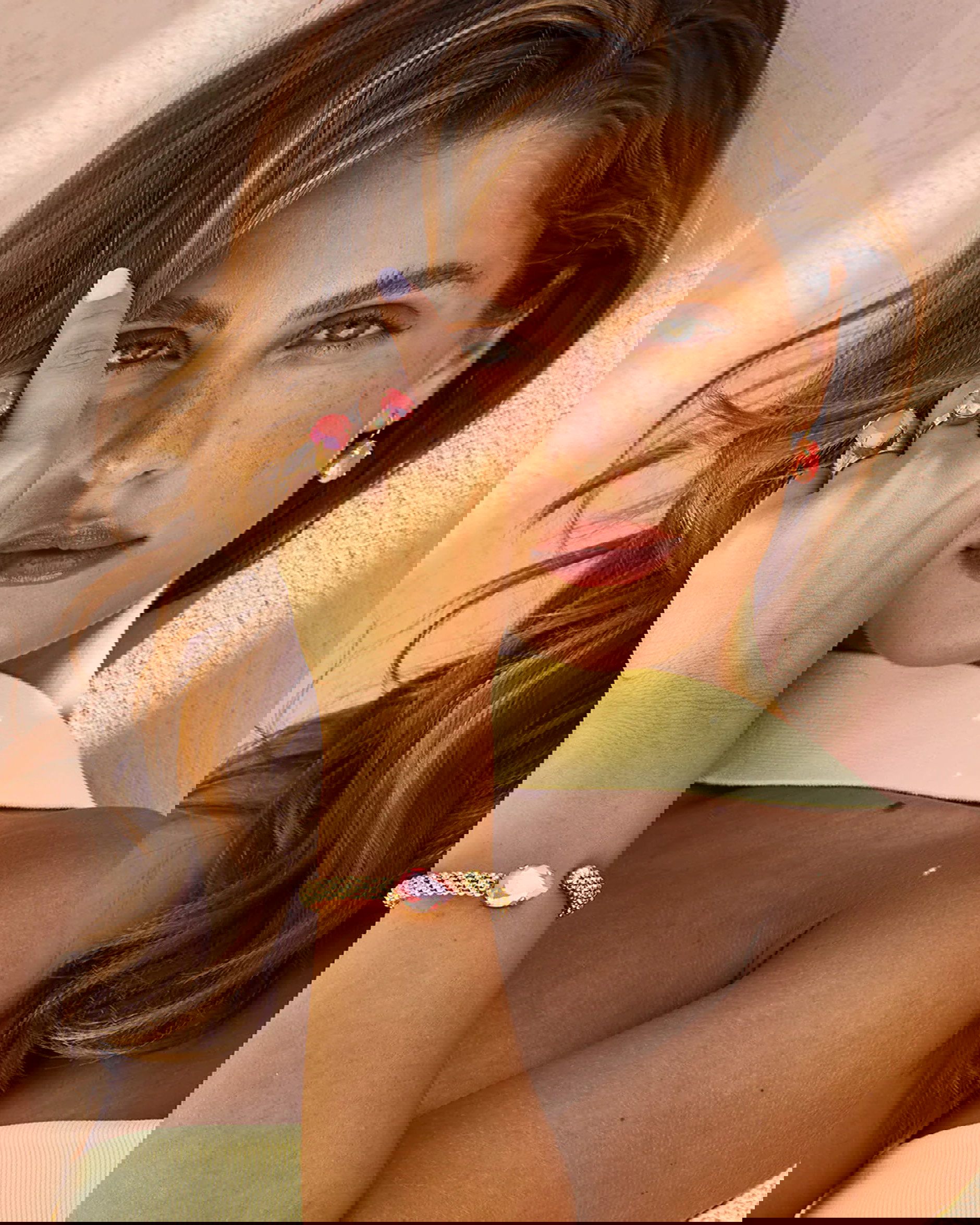 Mini Drop ring light coral