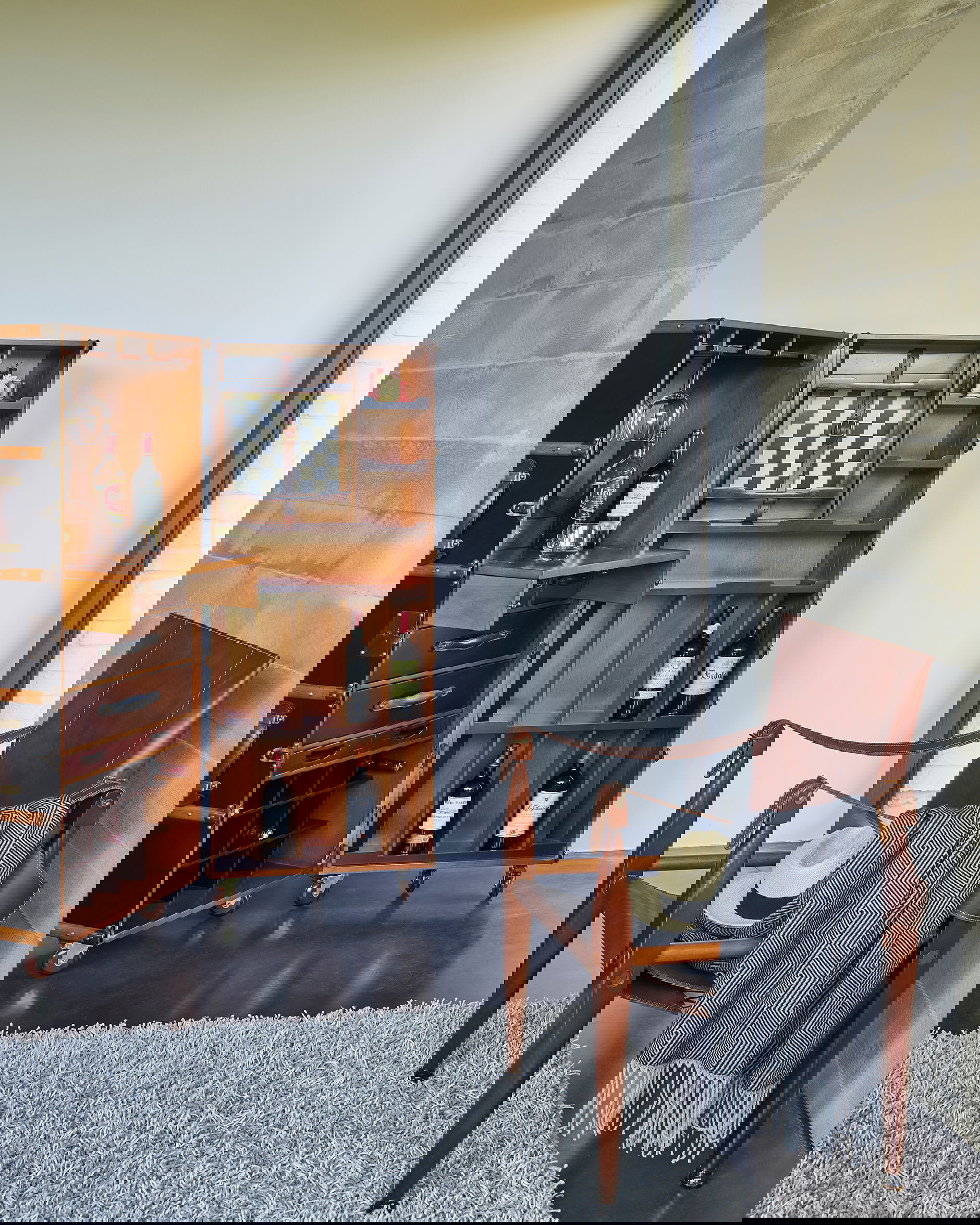 Bridle stol läder brun