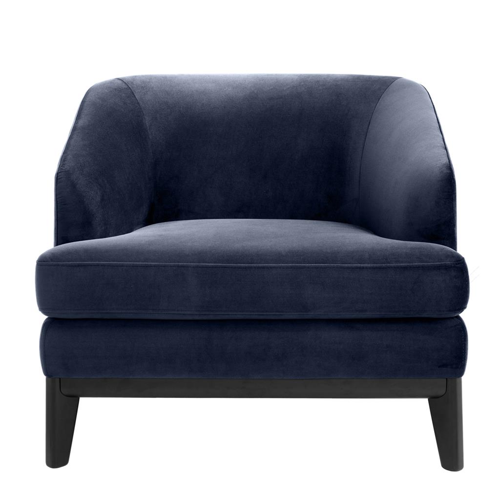 Chair Monterey Savona midnight blue velvet