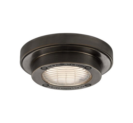 Bronze - Grant 4.5" Solitaire Flush Mount Polished Nickel