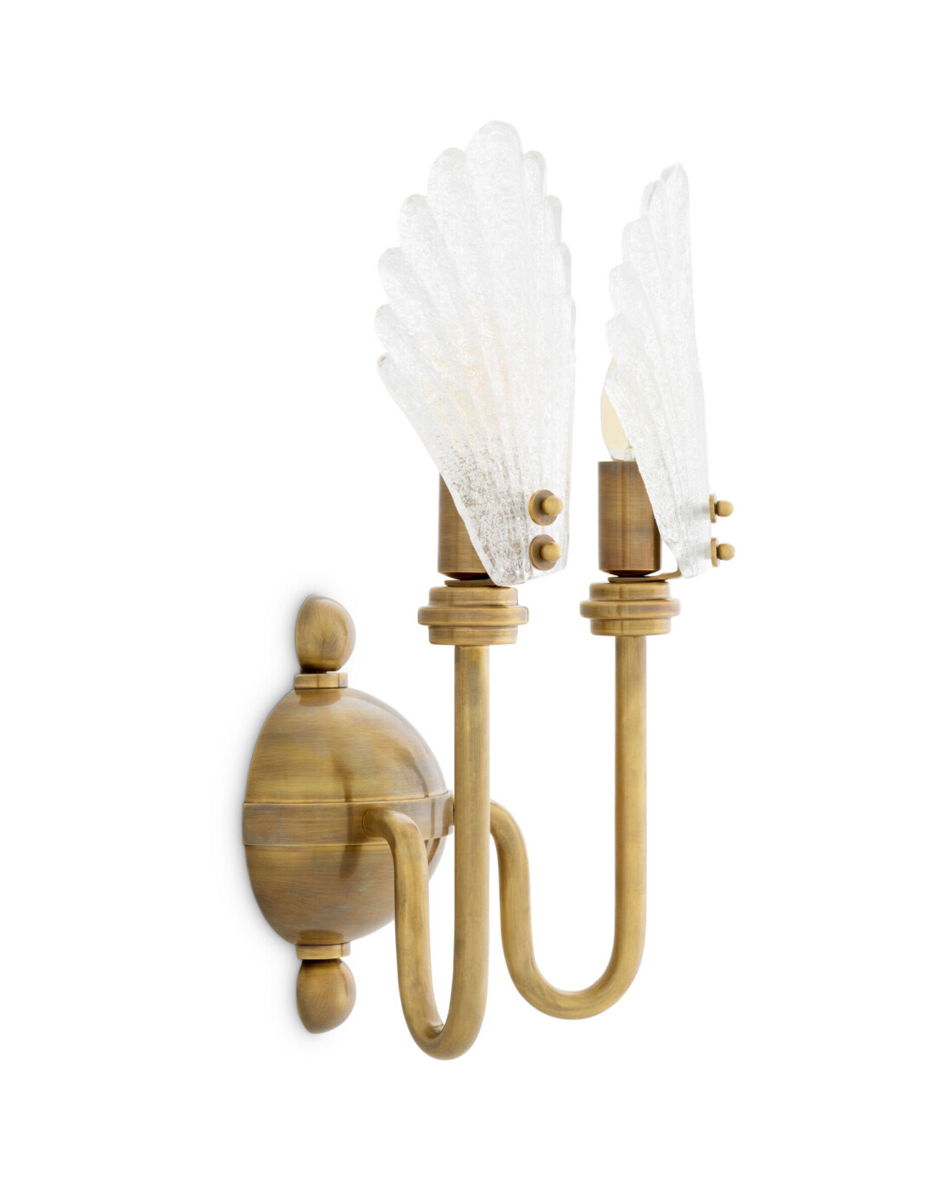 Isabelle wandlamp antiek messing