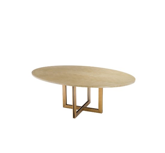 Washed Oak - Melchior dining table oval charcoal