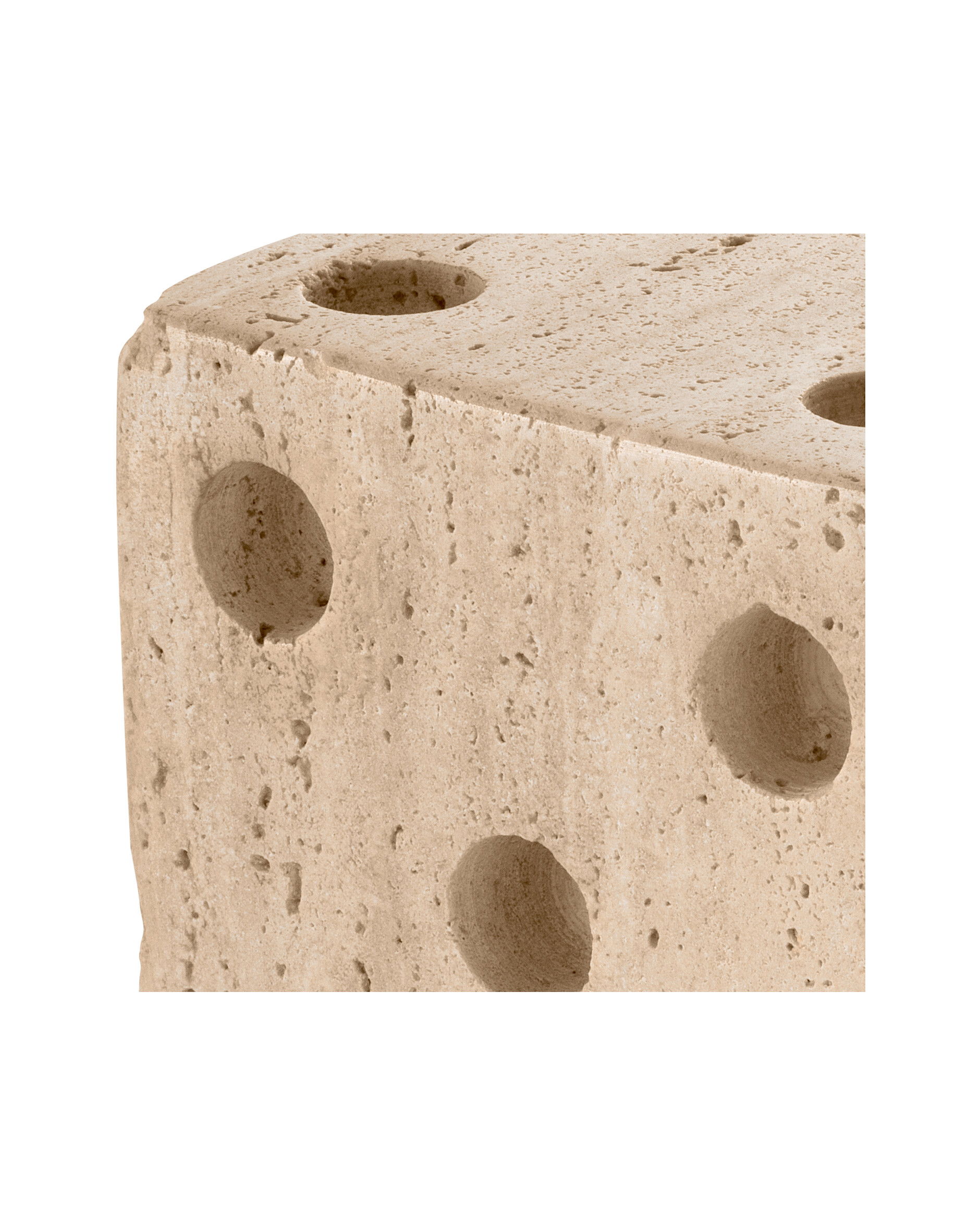 Visa Dice Decoration Travertine Set of 2