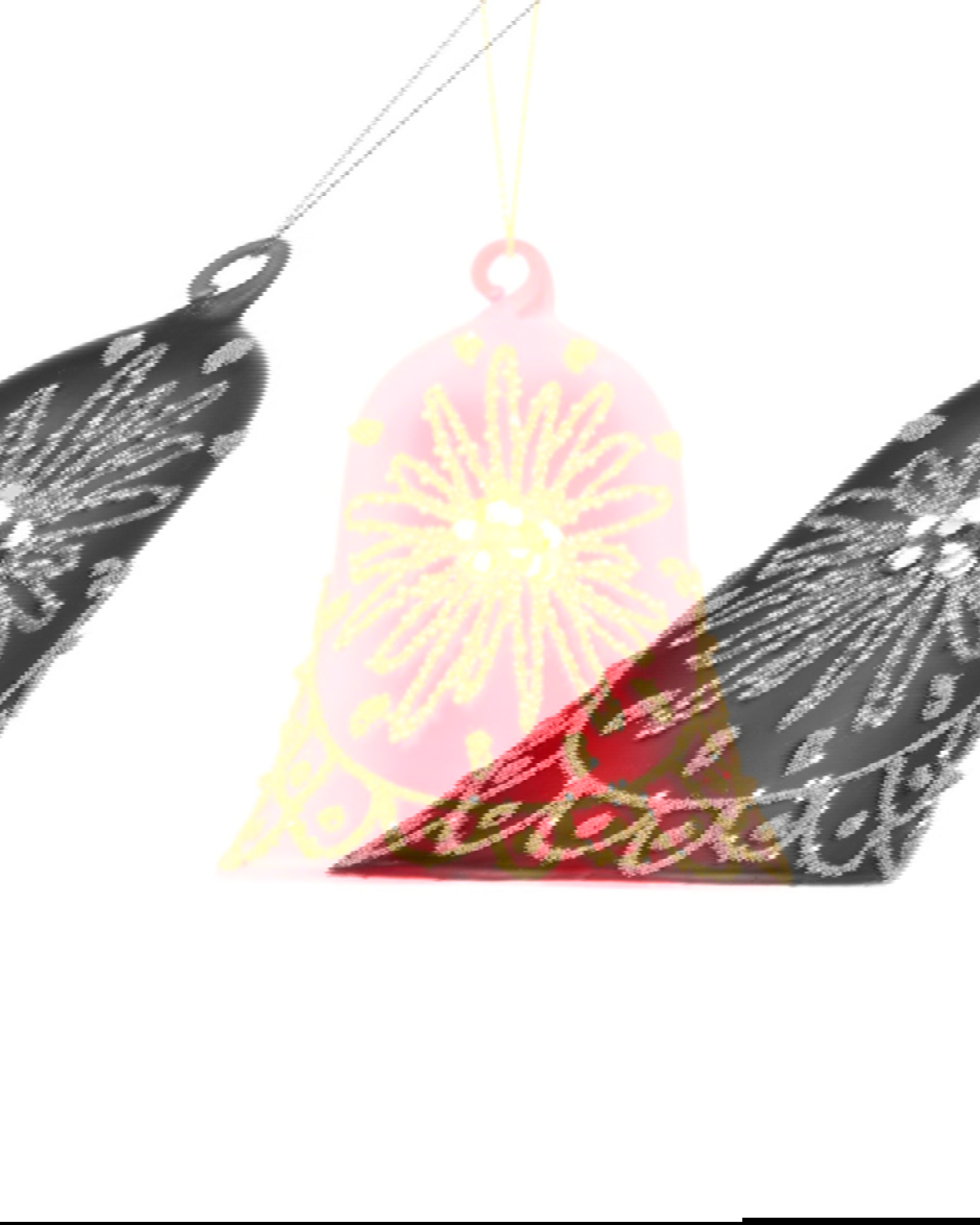 Eloise klok kerstboomdecoratie rood/goud