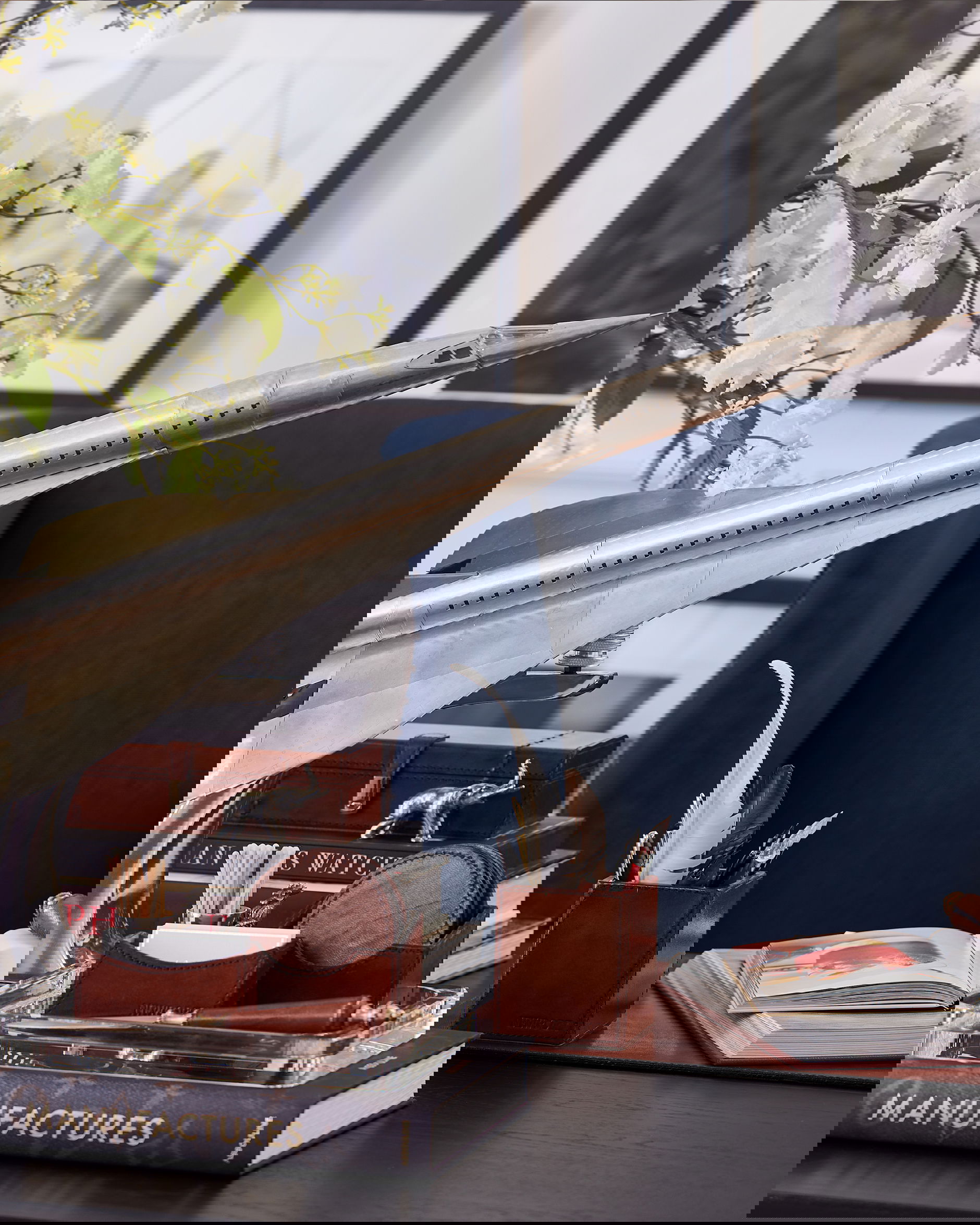 Kensington pennställ läder