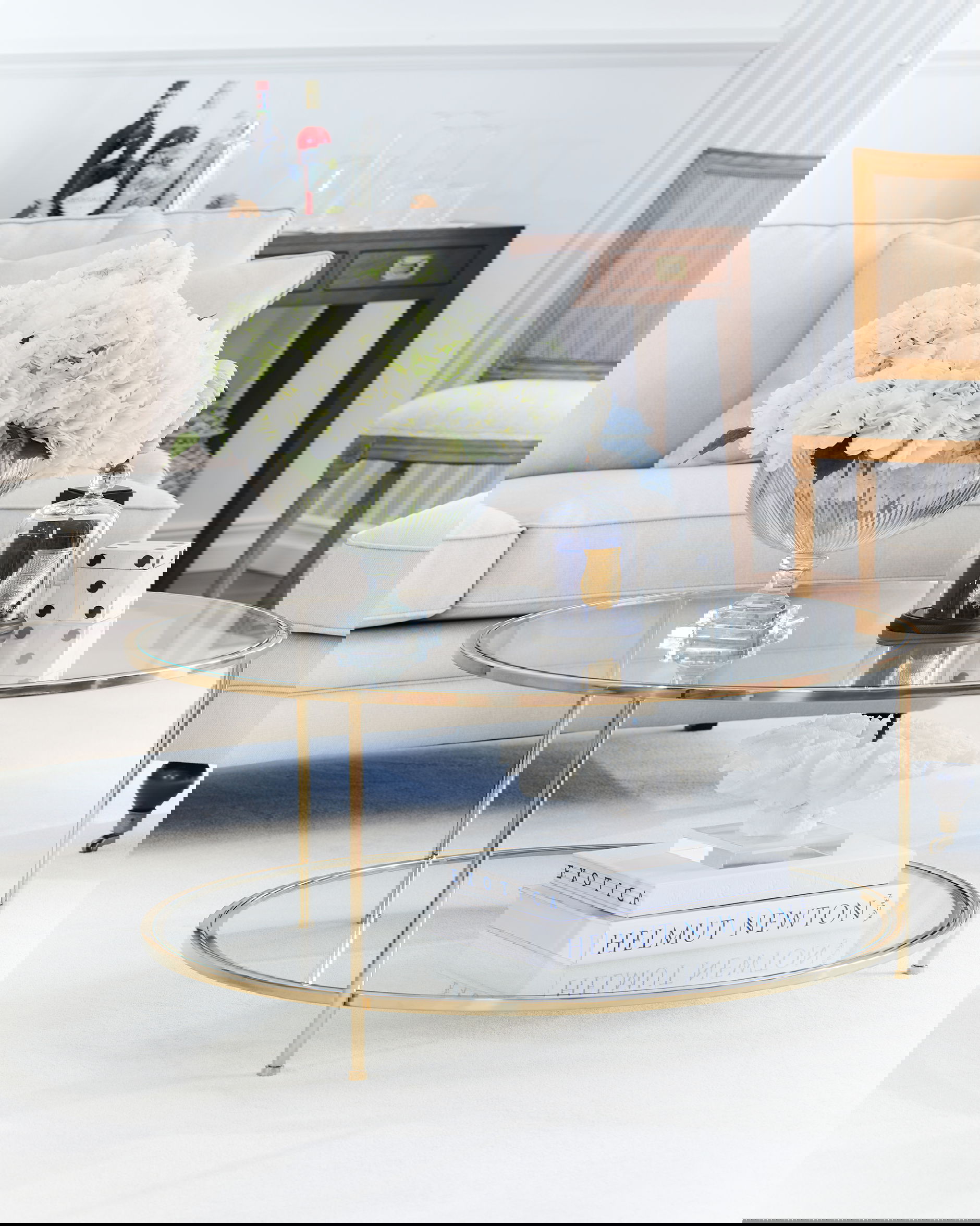 Sphere Table - Kultapinnoitettu kirkasta lasia OUTLET