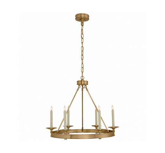 Antique-Burnished Brass - Launceton Small Ring Chandelier Antique- Burnished Brass