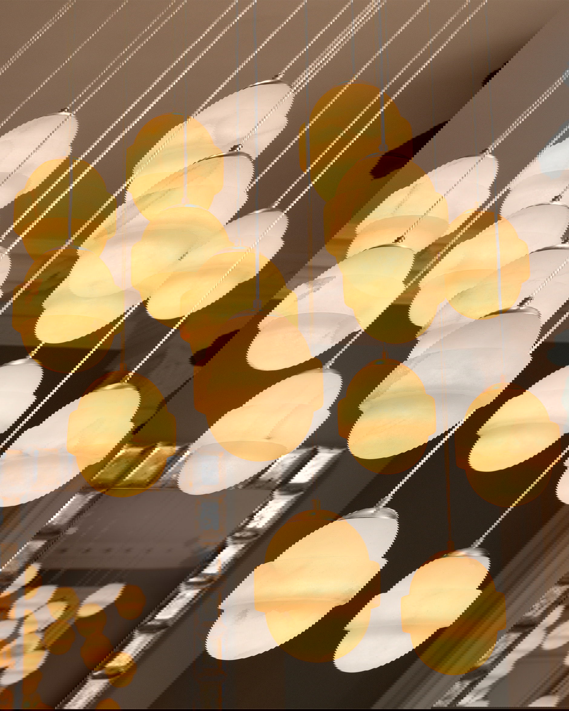 Icarus kroonluchter antiek messing