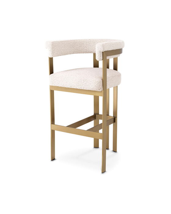 clubhouse barstol bouclé cream