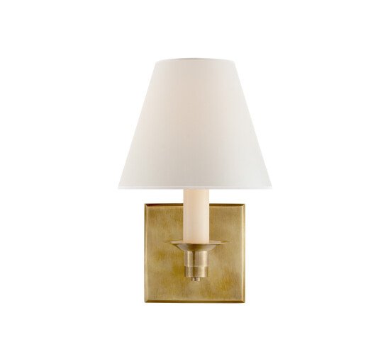 null - Evans Single Arm Sconce Natural Brass