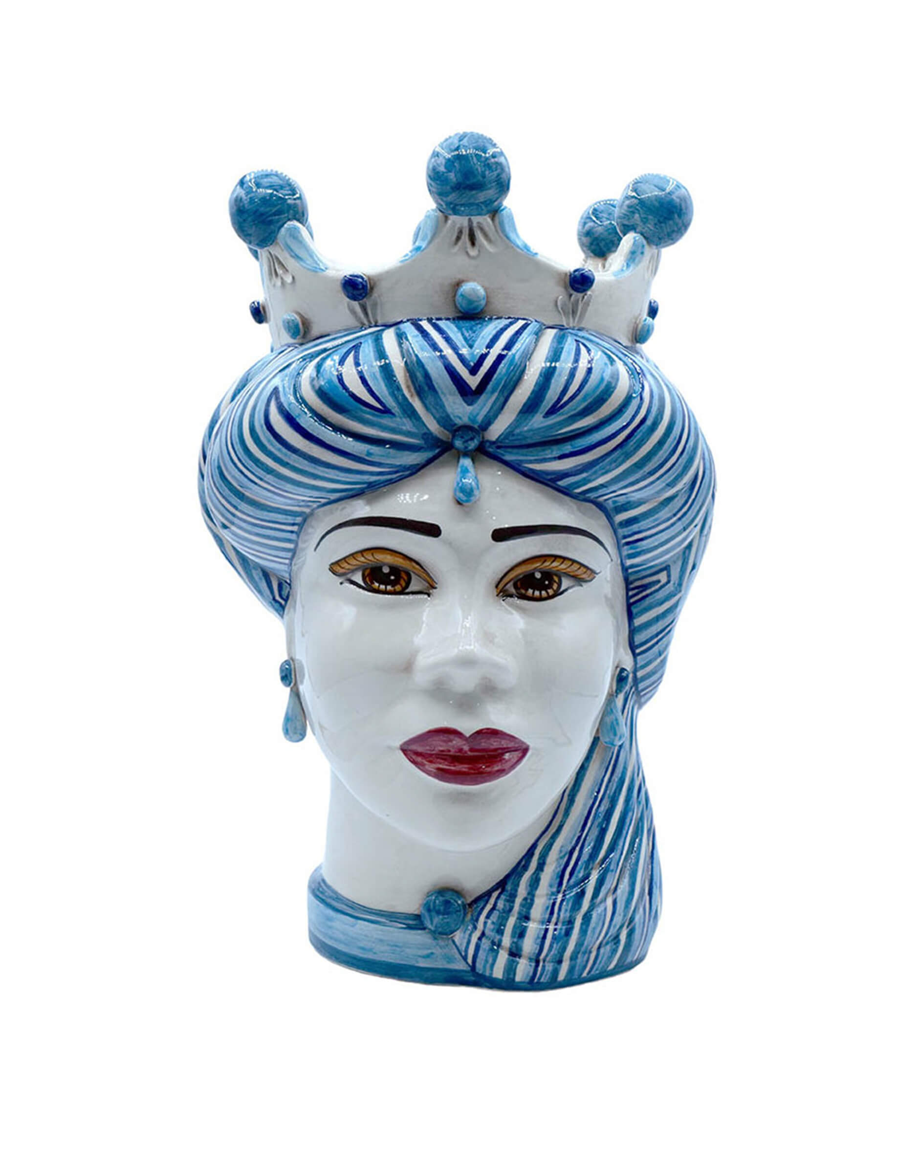 Testa di Moro donna vit/blå