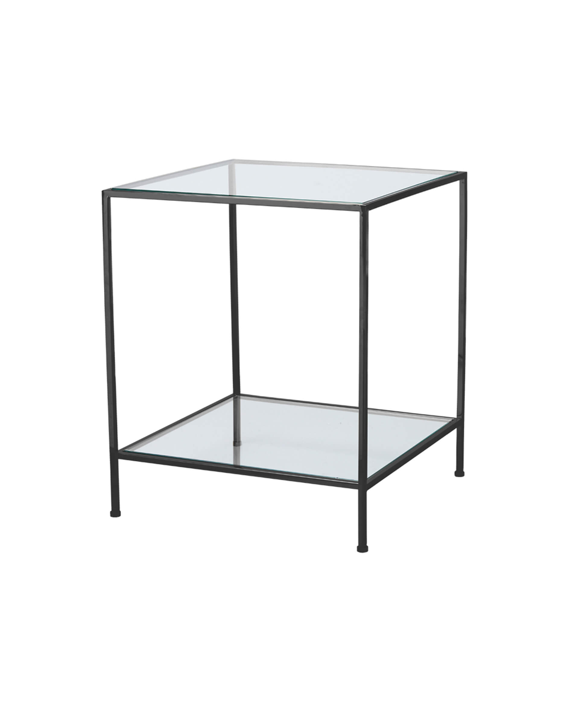 Fleur sidobord svart krom