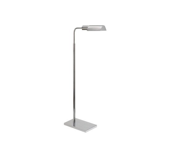 Polished Nickel - Studio Adjustable Light Floor Lamp Polished Nickel
