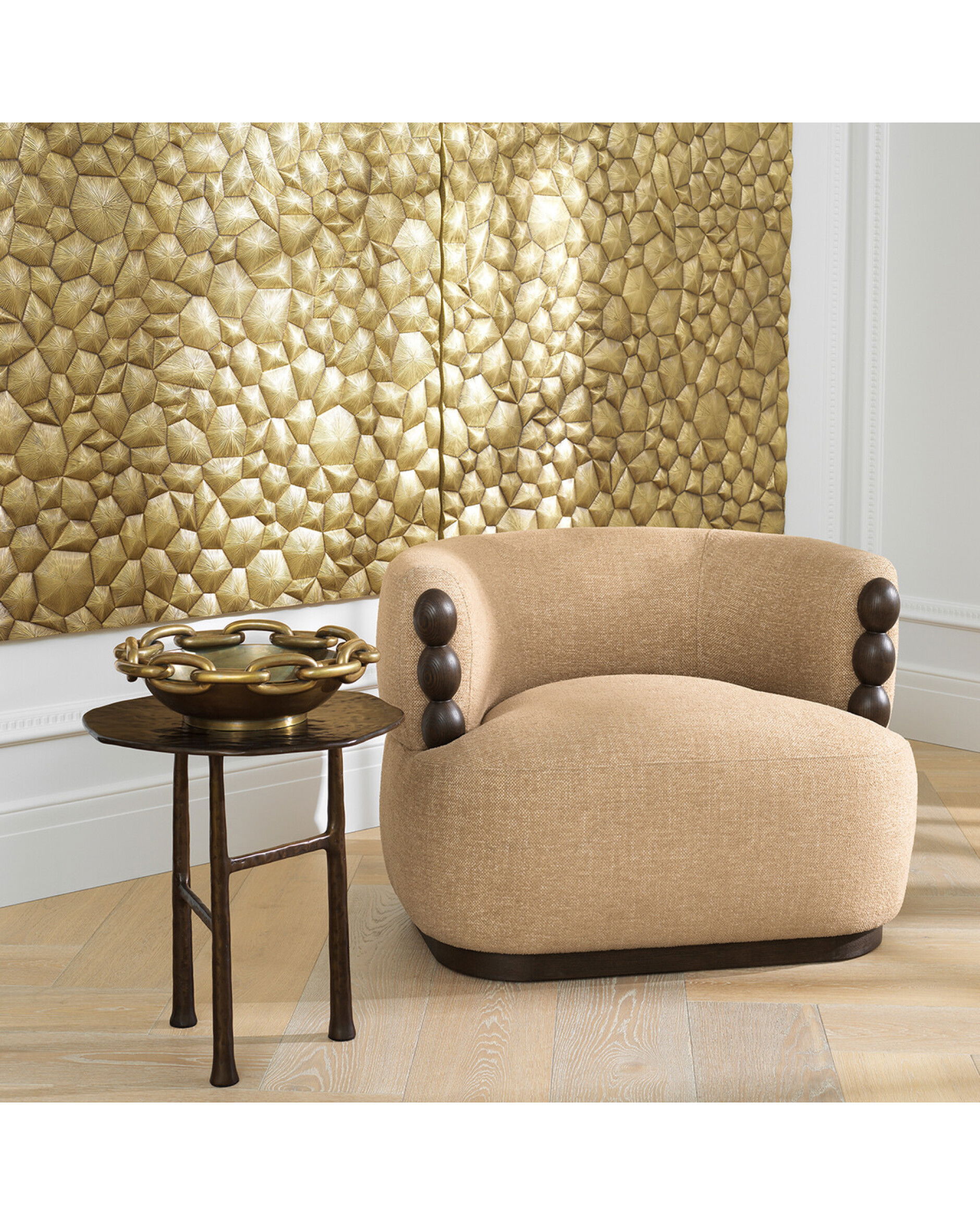 Ultimo Wall Decoration in Antique Brass