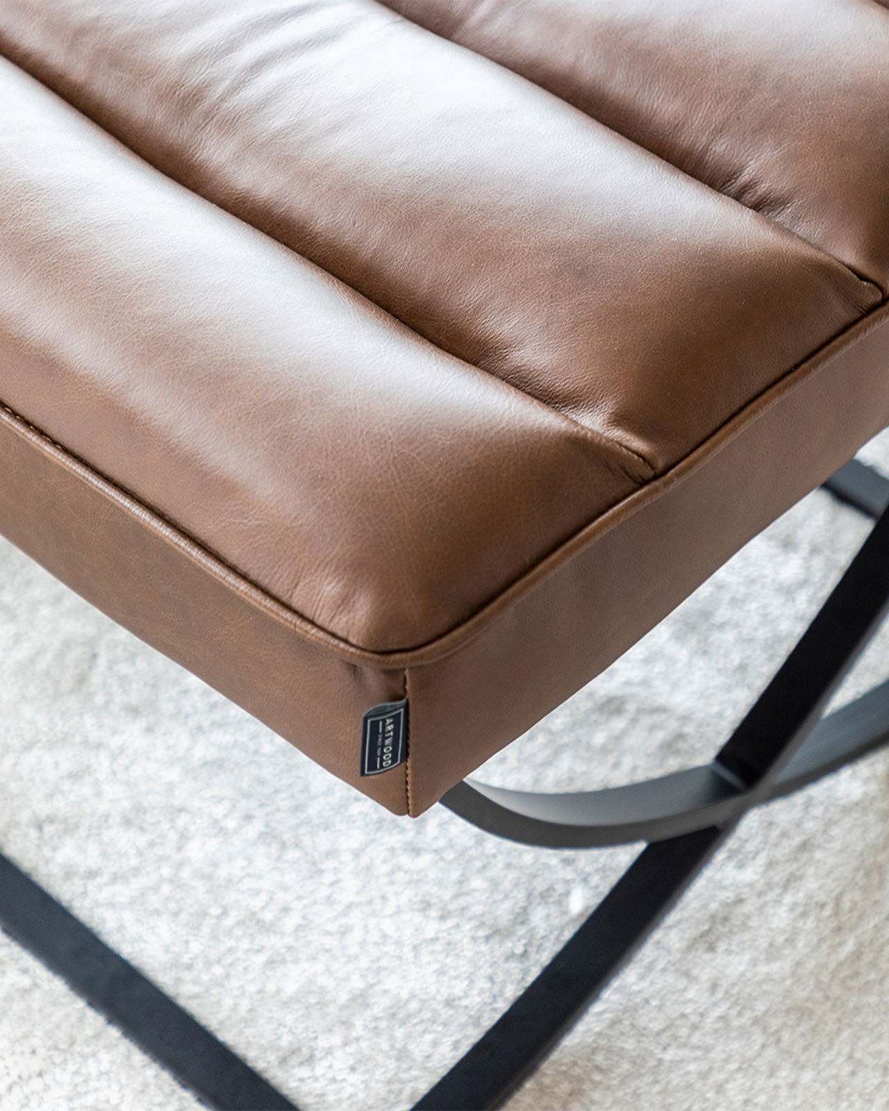 Brooks Ottoman Chocolate Brown