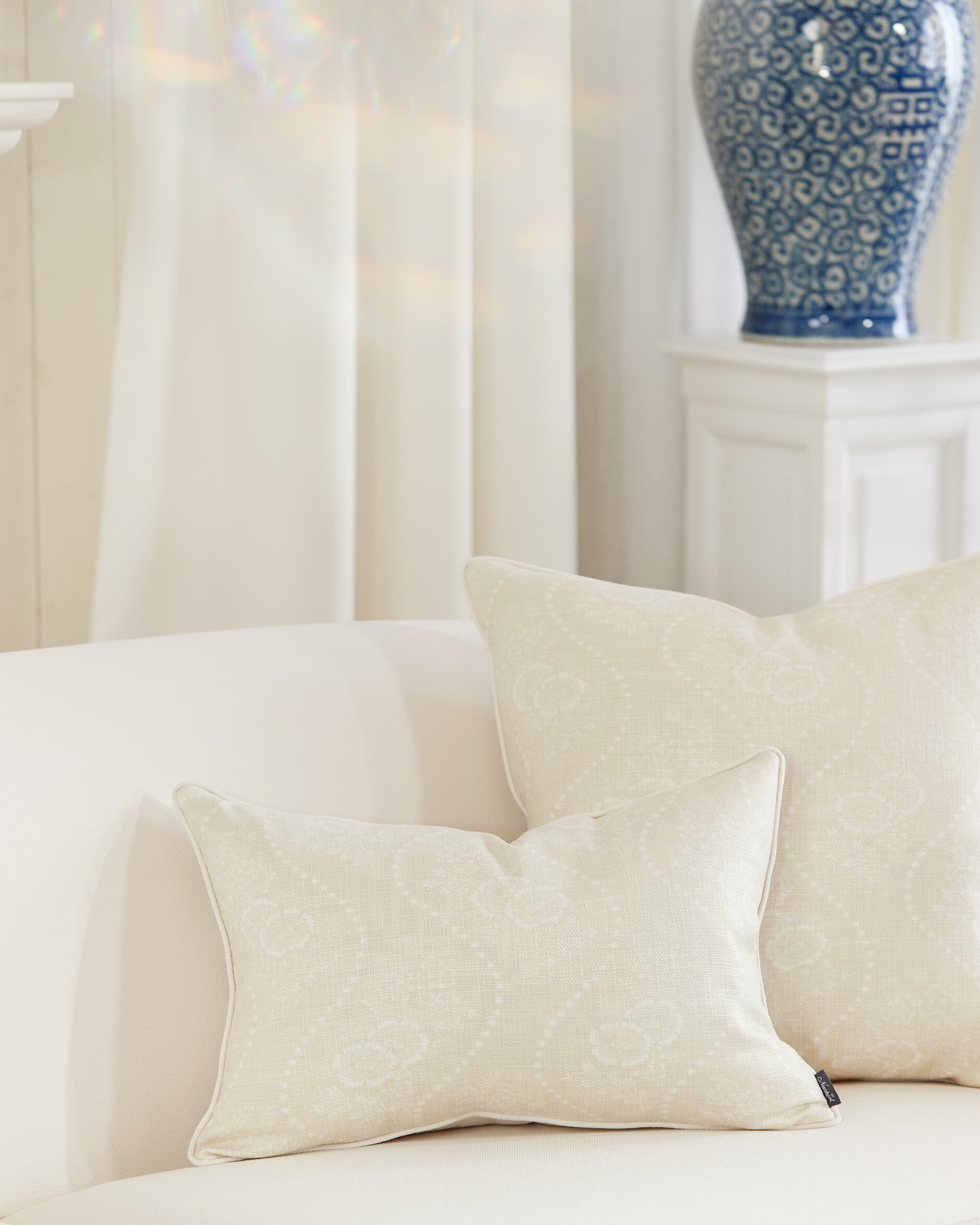 Annaliese Floral cushion cover parchment