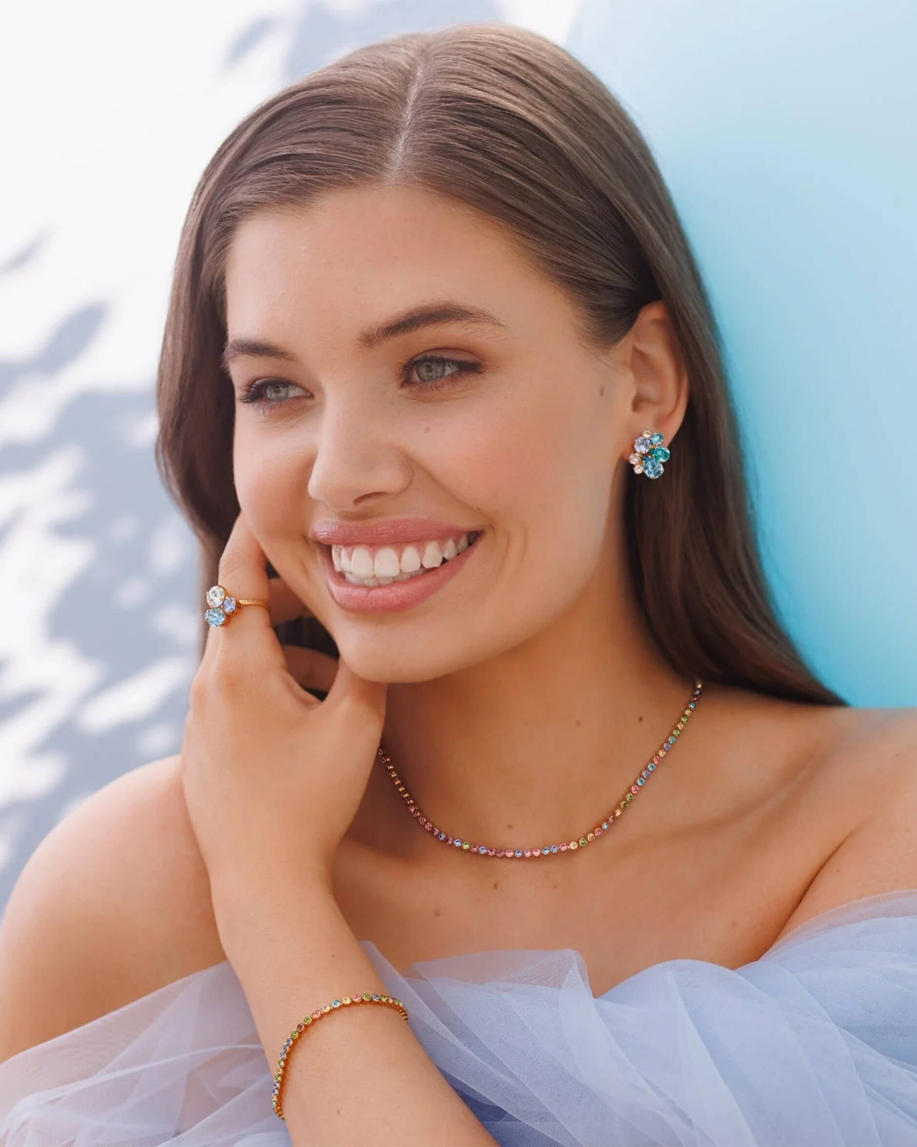 Katie earrings sea breeze combo