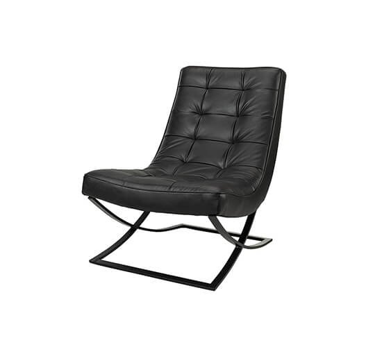 Brody leather armchair mountain black