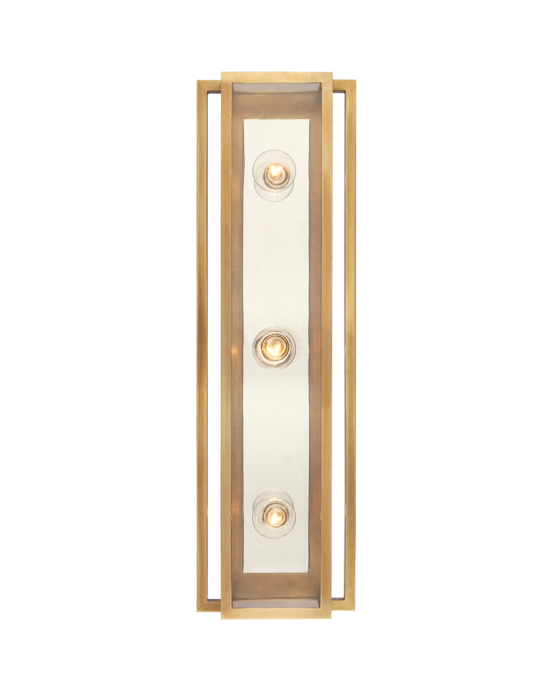 Halle 24" vägglampa antik mässing/nickel