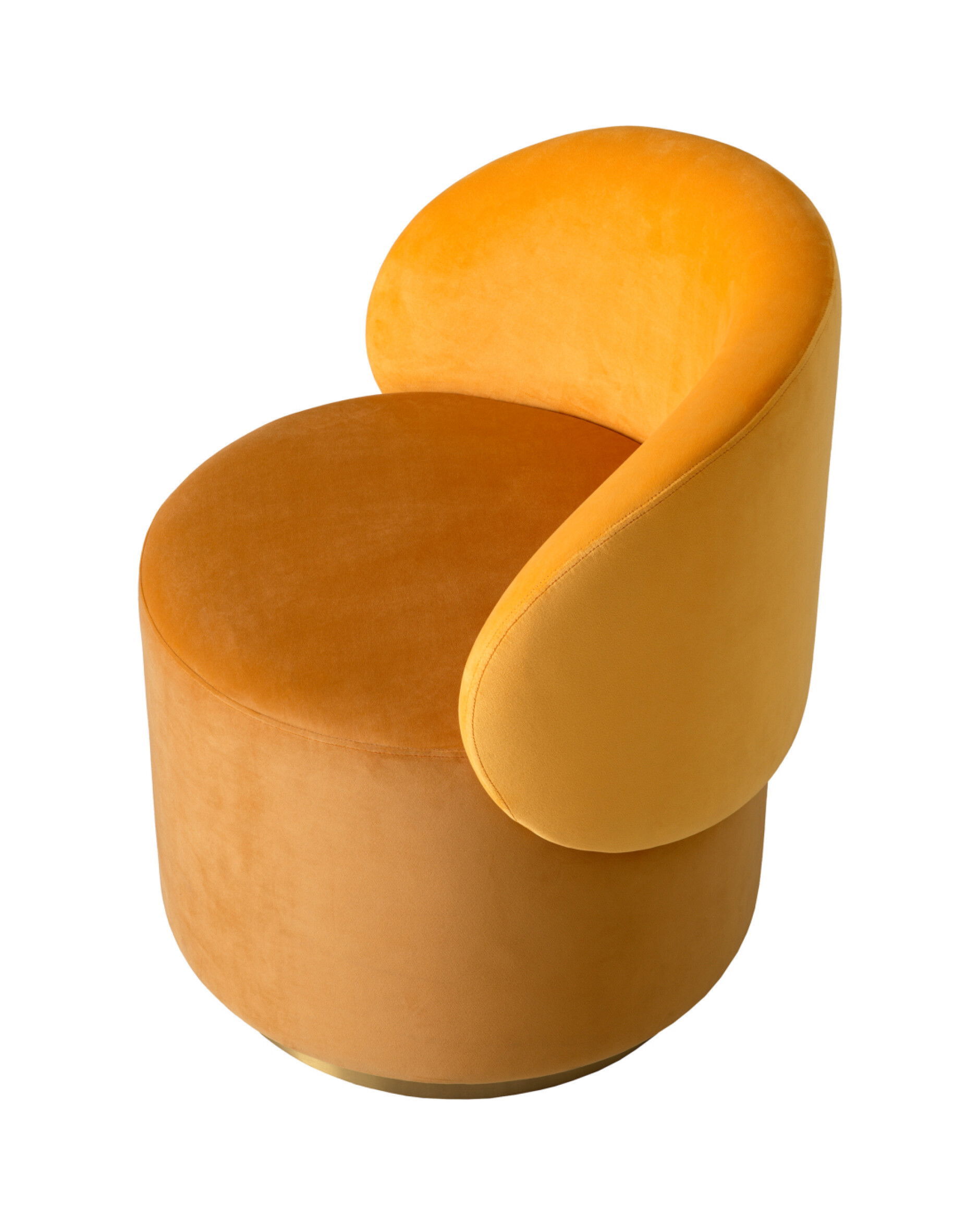 Greer Low Dining Chair Roche Yellow Velvet