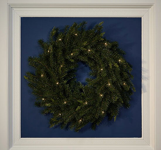 Spruce Wreath Lights 65cm