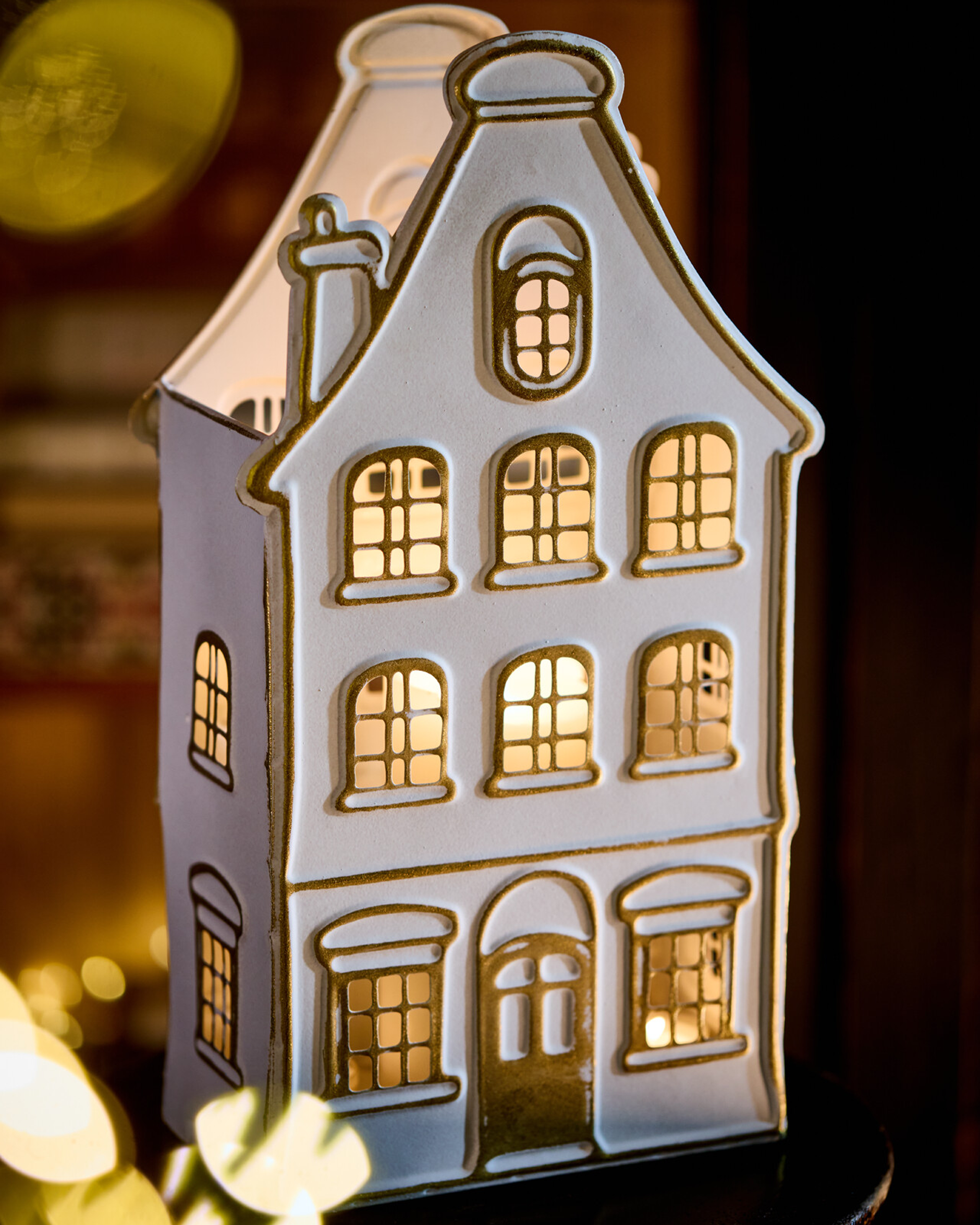 Salzburg white candle lantern