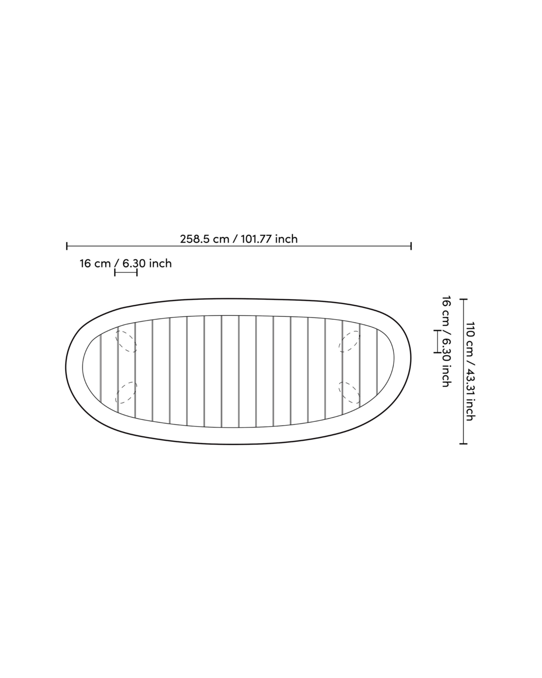 Free Form matbord natural teak