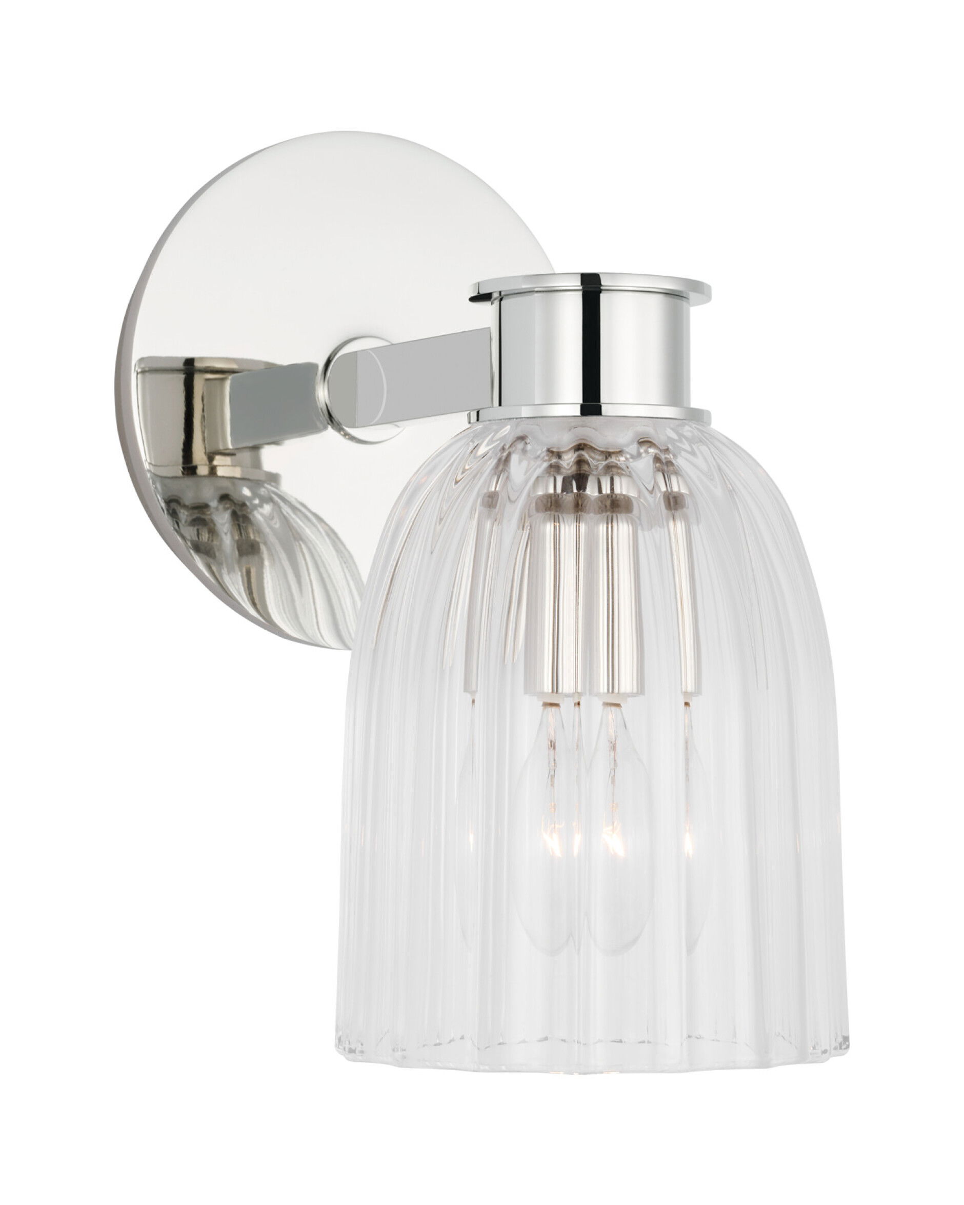 Asalea vägglampa nickel