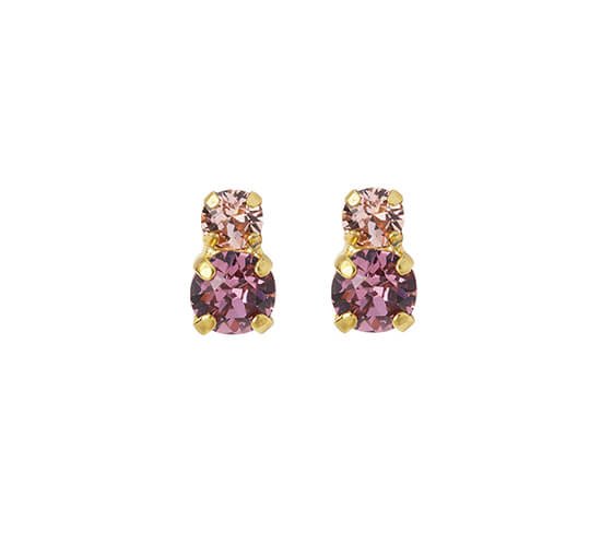 Iris Combo - Leah Earrings Rose Combo