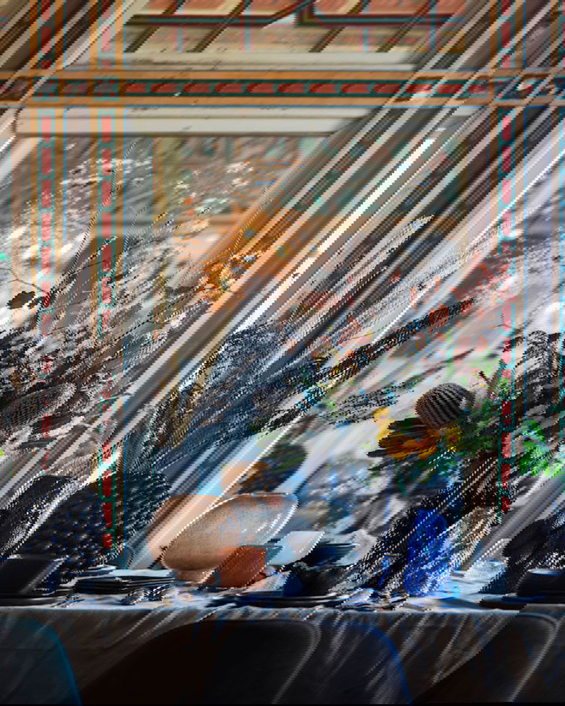 Cecile vas/lykta brun OUTLET