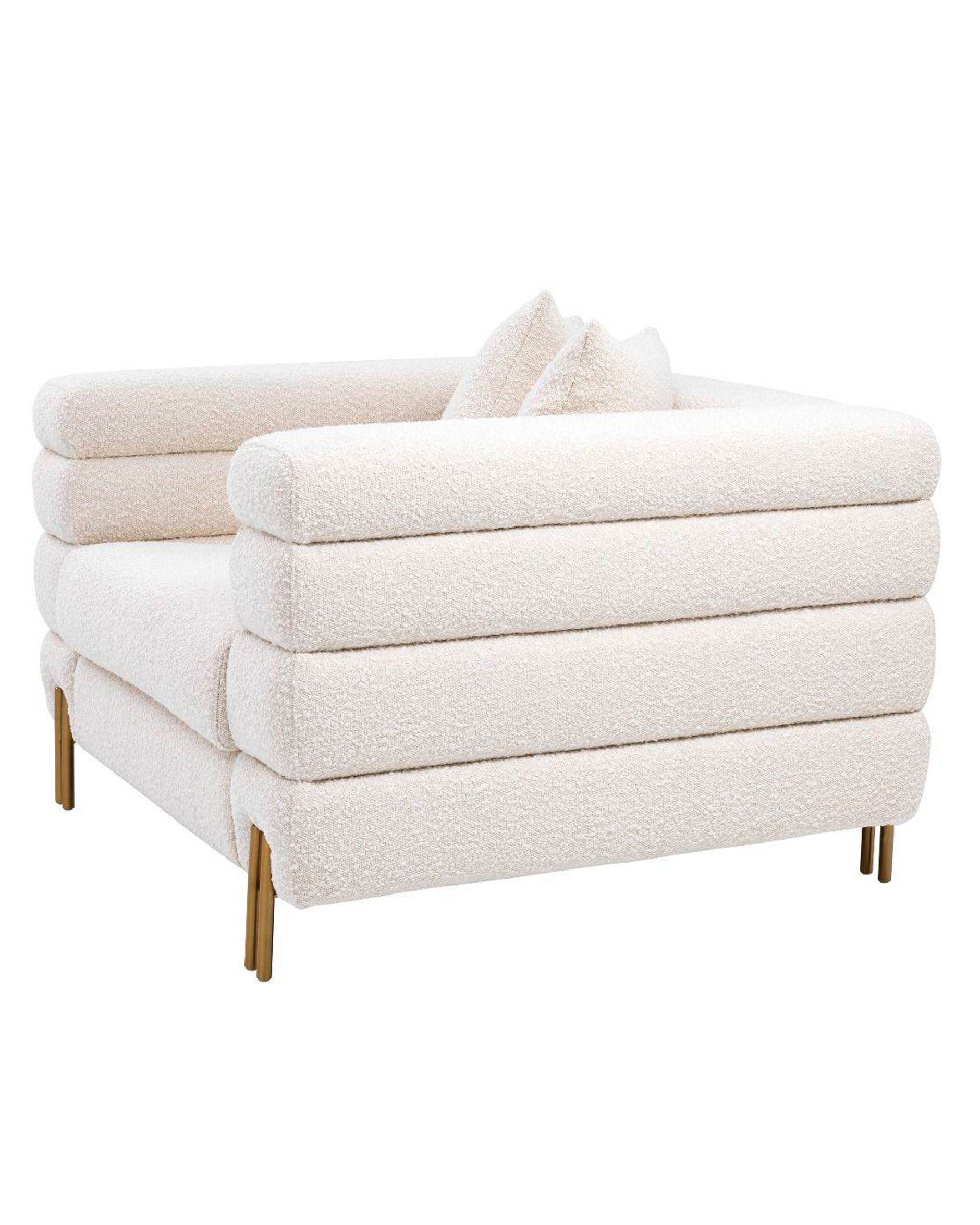 York fåtölj bouclé cream