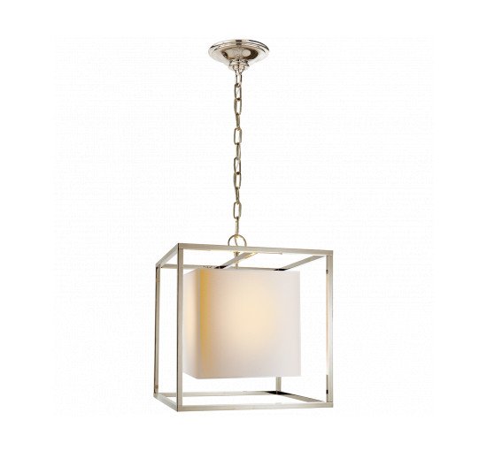 null - Small Caged Lantern Polished Nickel