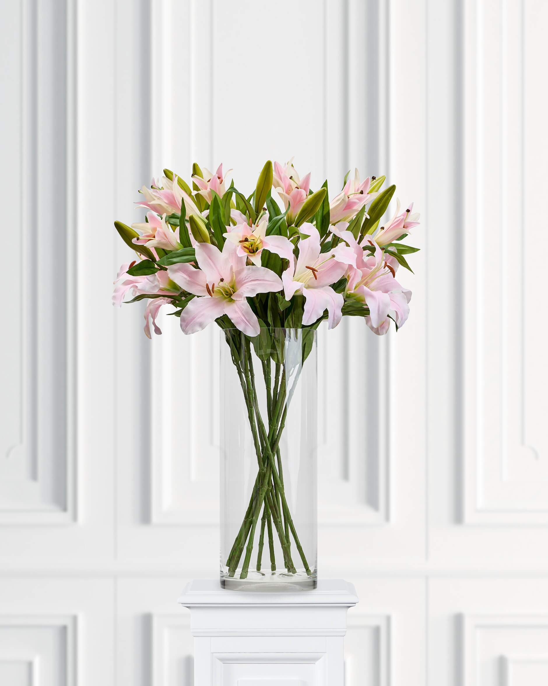 Lilja snittblomma vit/rosa